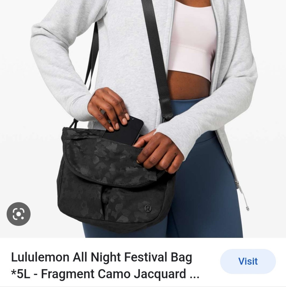 Lululemon festival bag in camo